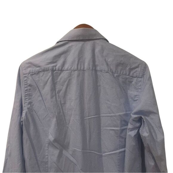 Construct blue slim fit button down shirt - Picture 7 of 8